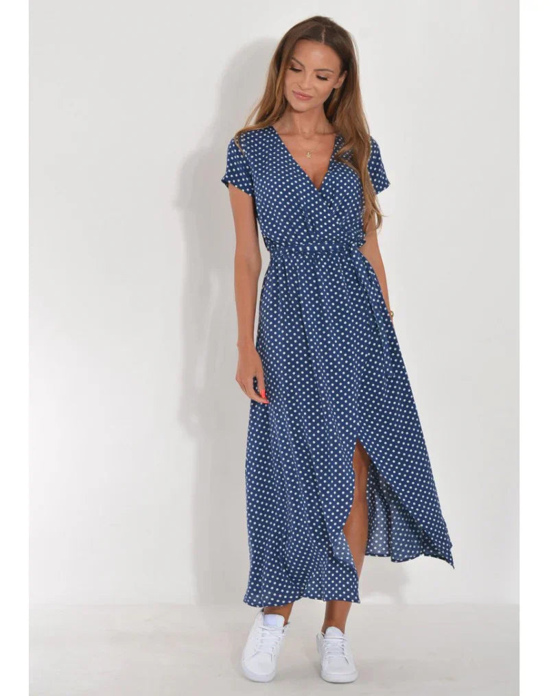 Julia – Elegante V-halsjurk met Flatterend Model