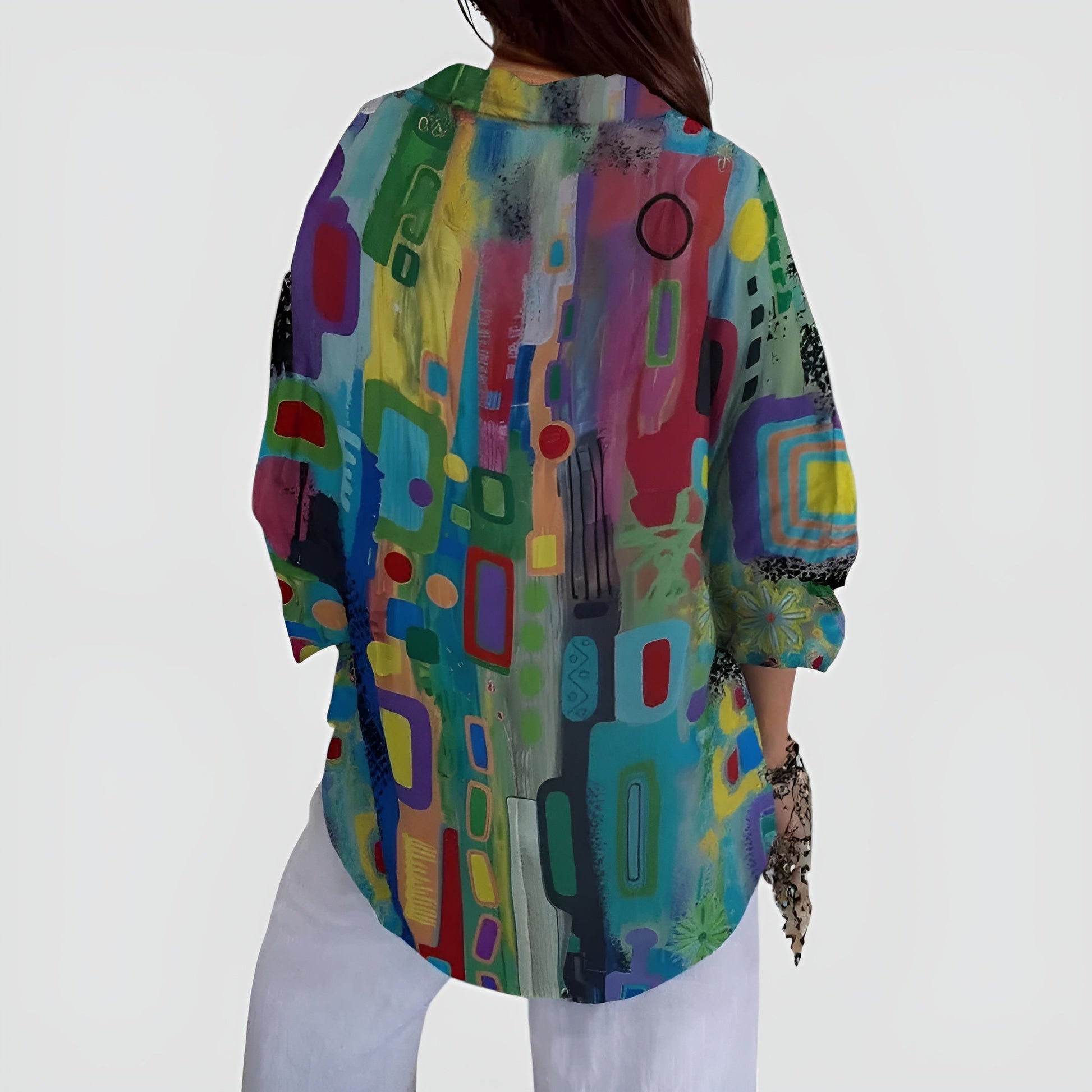 Edna™ — Blouse met Geometrisch Patroon