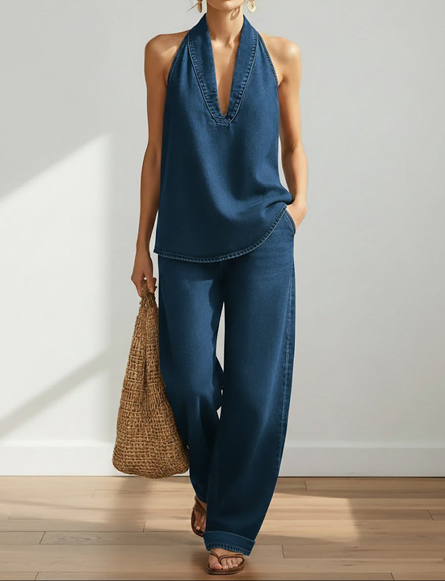Ivy | Twinset denim met vintagelook, zacht gewassen