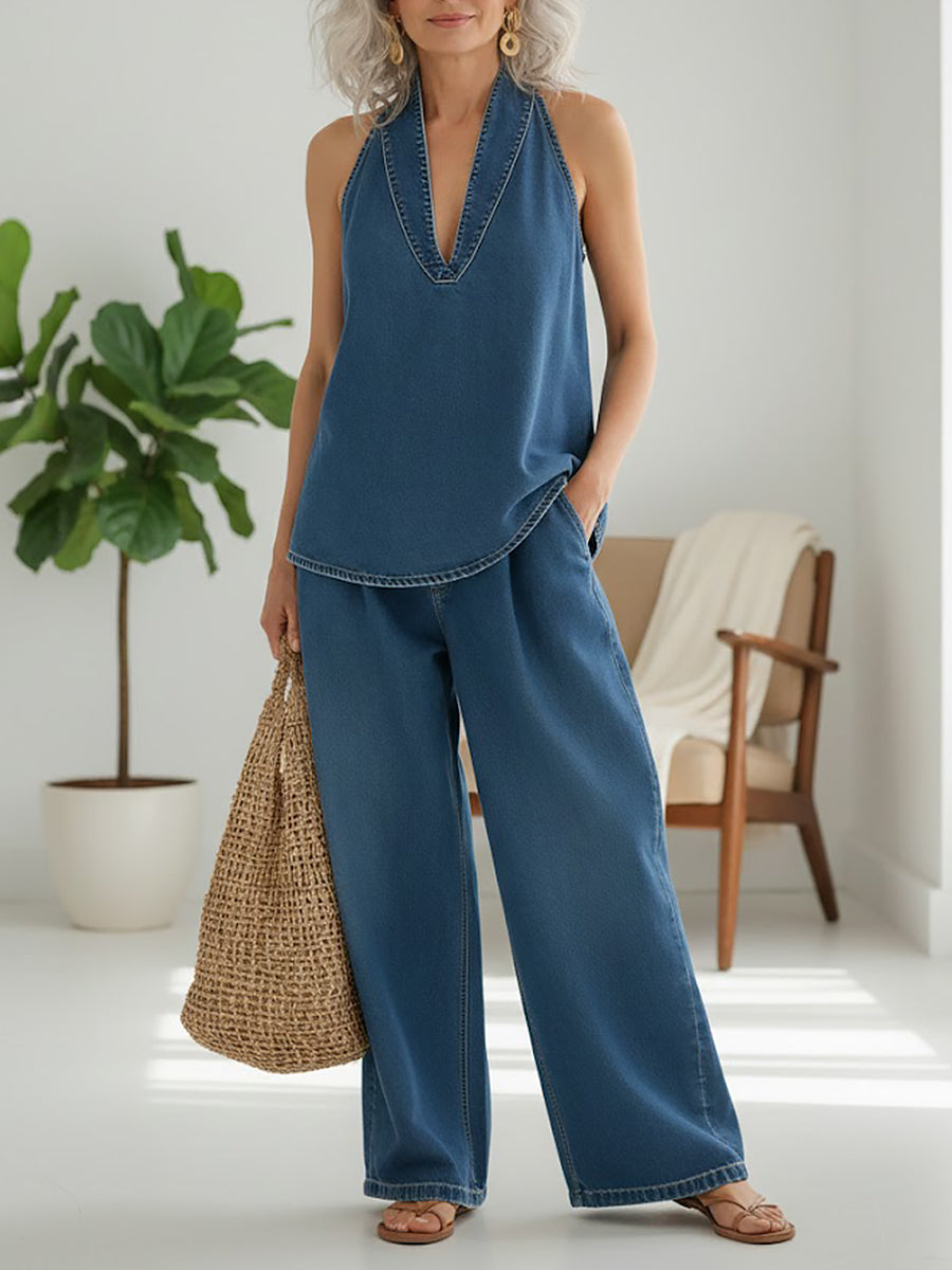 Ivy | Twinset denim met vintagelook, zacht gewassen