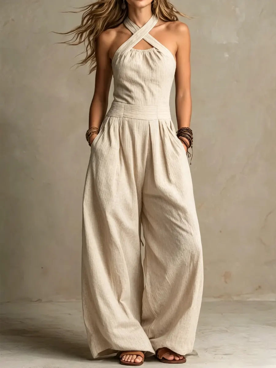 Zoë | Elegante jumpsuit met gekruiste halslijn
