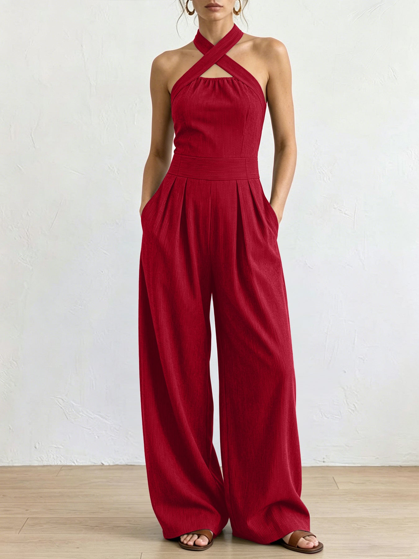 Zoë | Elegante jumpsuit met gekruiste halslijn