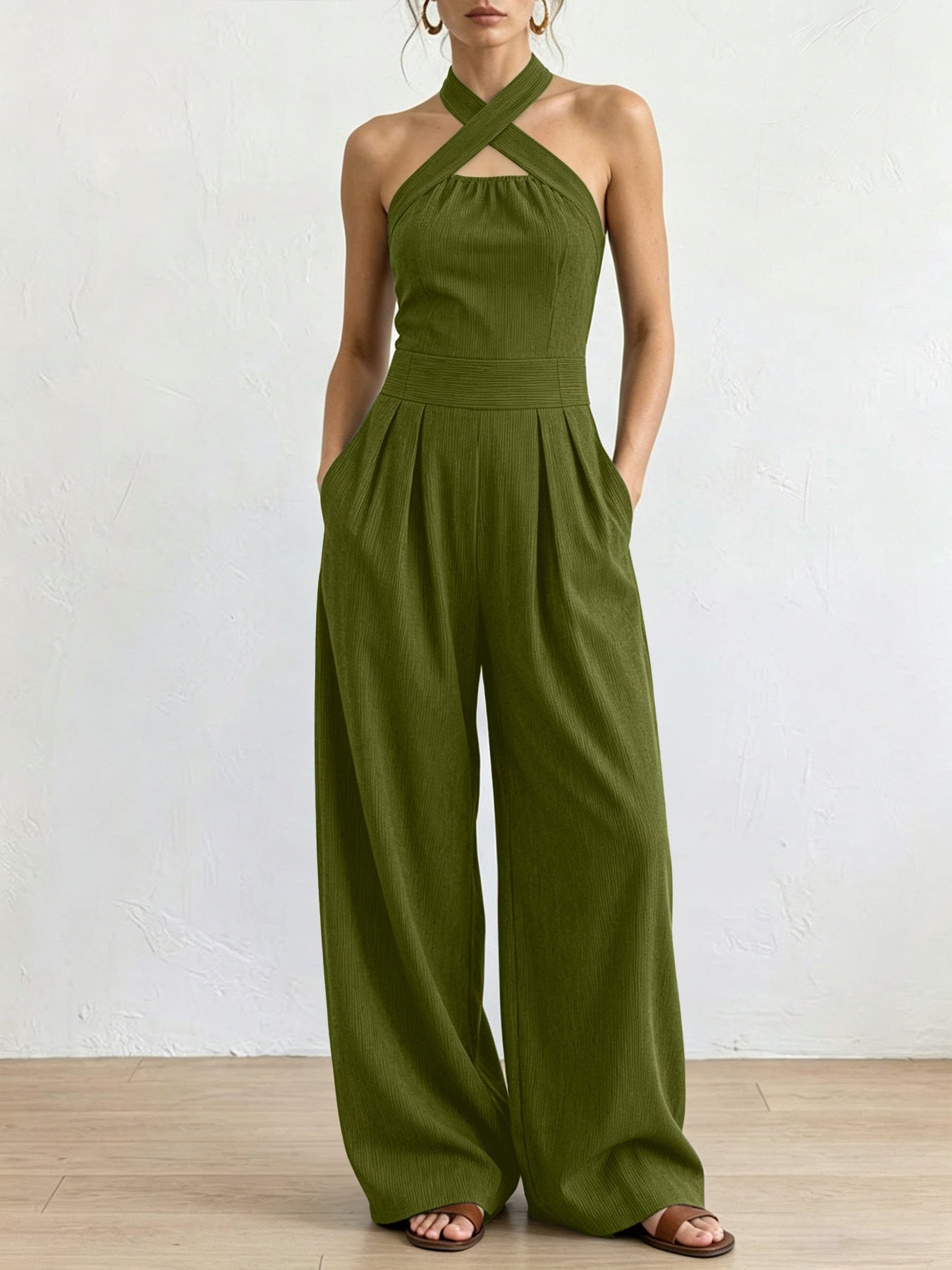 Zoë | Elegante jumpsuit met gekruiste halslijn
